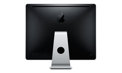 iMac parte trasera color negro