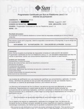Resultados del exámen
