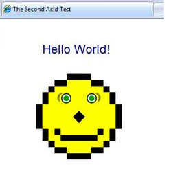 Cara del Acid2 test