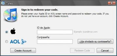 Aquí presionamos el botón “Create Account”