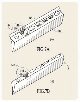 Como podemos ver el posiblemente nuevo MBA incorporaría un conector RJ45 para Ethernet, puerto Firewire, 2 puertos USB y otros dos huecos sin especificación.