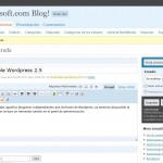 Panel de escritura de Wordpress 2.5