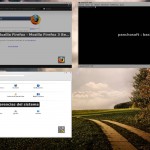 KDE 4 añade efectos al escritorio similares a Compiz. También imitó la función de Exposé de Mac OS X a la perfección. =) KDE 4 añade efectos al escritorio similares a Compiz. También imitó la función de Exposé de Mac OS X a la perfección. =)
