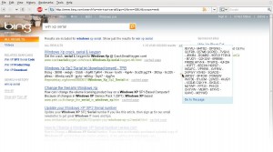 Bing ofrece números de serie de Windows