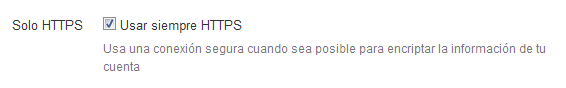 Activar HTTPS en Twitter
