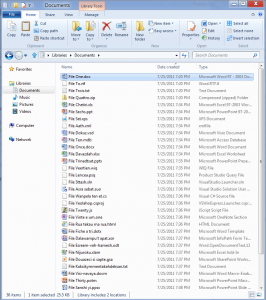 Explorador de archivos en Windows 8