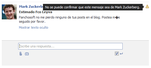 Mensaje de advertencia de Facebook Mensaje de advertencia de Facebook